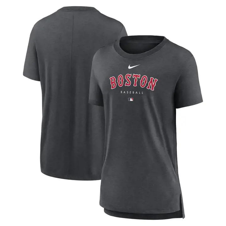 T-shirt femme mode Nike manches courtes MLB Boston Red Sox 23 marine