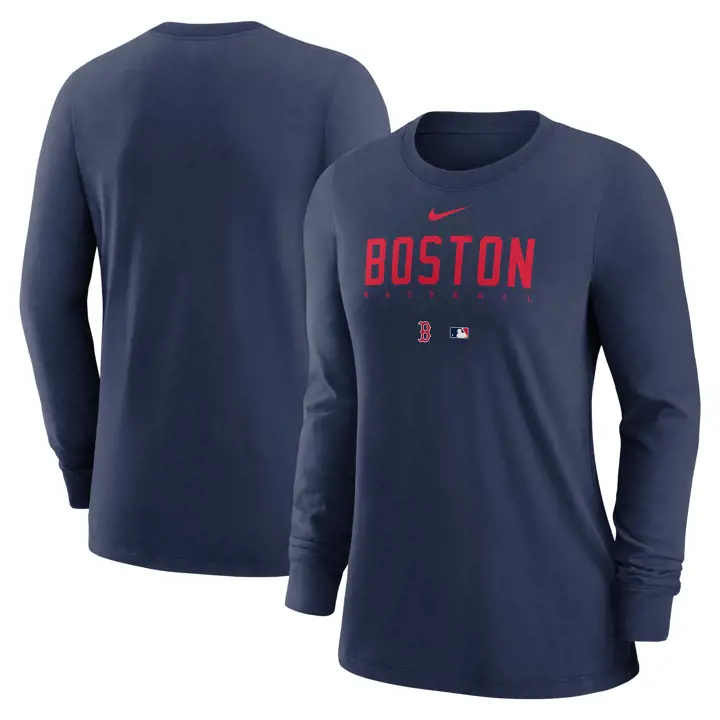 Boston Red Sox MLB T-shirt manches longues Nike Dri pour femme 23 - Marine