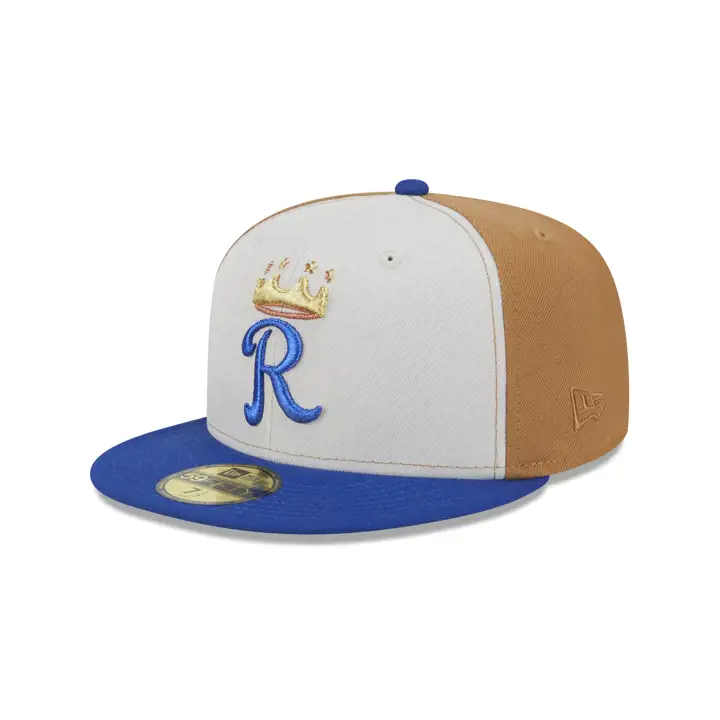 KANSAS CITY ROYALS MLB GOLDEN STONE 59FIFTY 50TH ANN Stone/