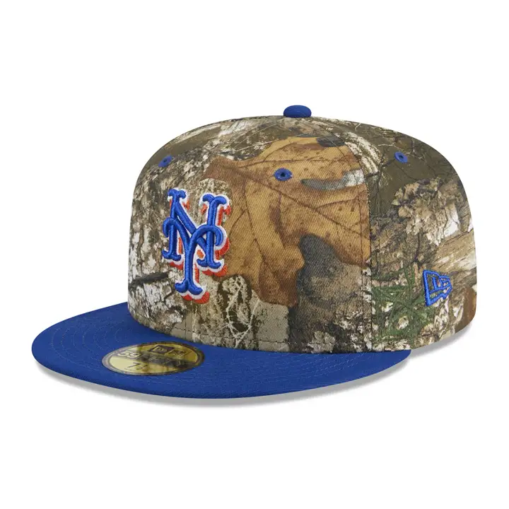 NEW YORK METS MLB REALTREE TC 59FIFTY 50E ANN woodland/ rbl