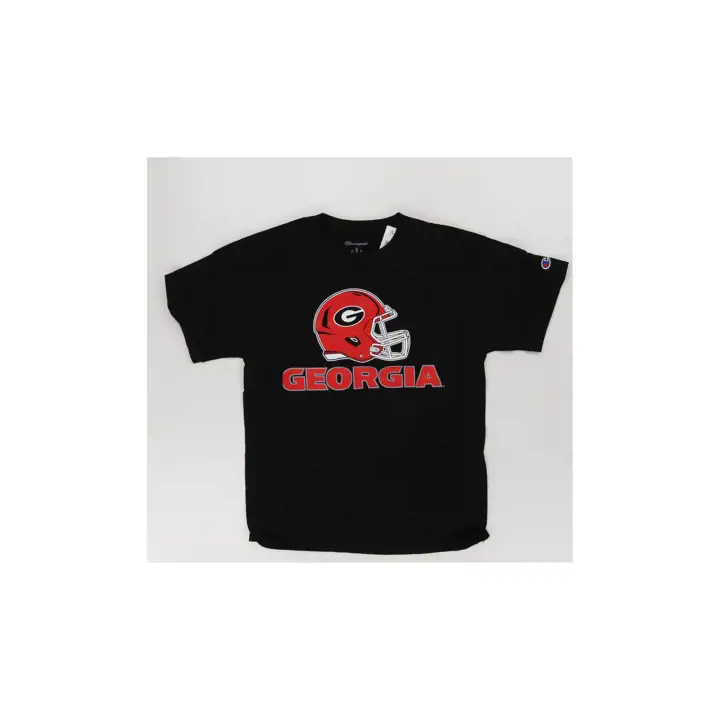 Georgia Bulldogs 2F NCAA Helmet Lockup T-Shirt BLK