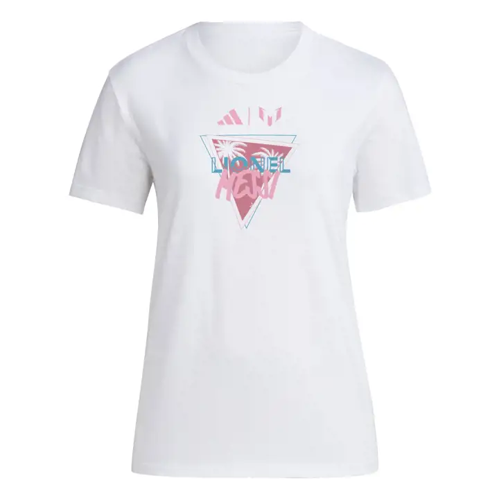 T-shirt Messi Femme Triangle Palms WHT