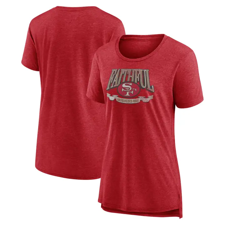 T-shirt Femme NFL San Francisco 49ers Hometown Manches Courtes 23 Rouge