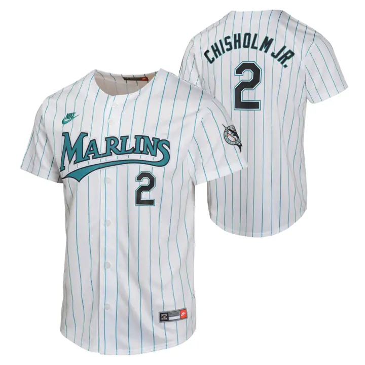 Maillot de joueur Coop de la MLB Miami Marlins pour jeune Jazz Chisholm Jr