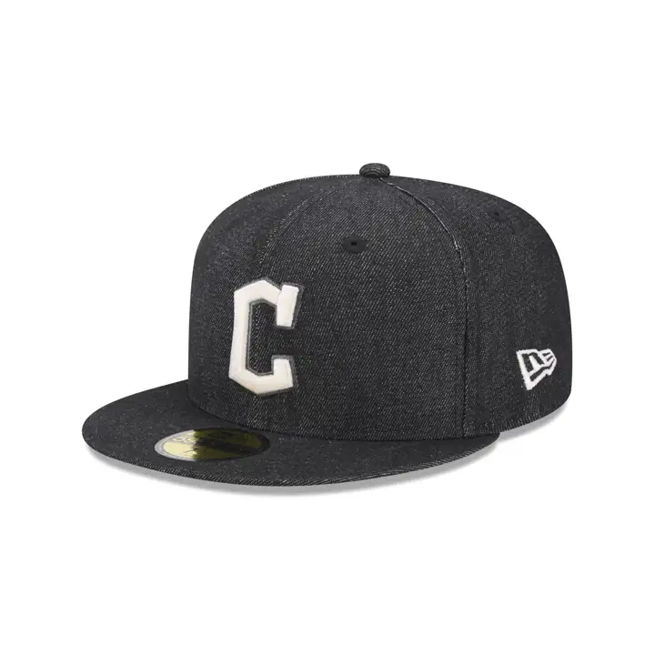 CLEVELAND GUARDIANS MLB CASQUETTE EN JEAN BLEU 59FIFTY MARINE/VERT JACOBS F