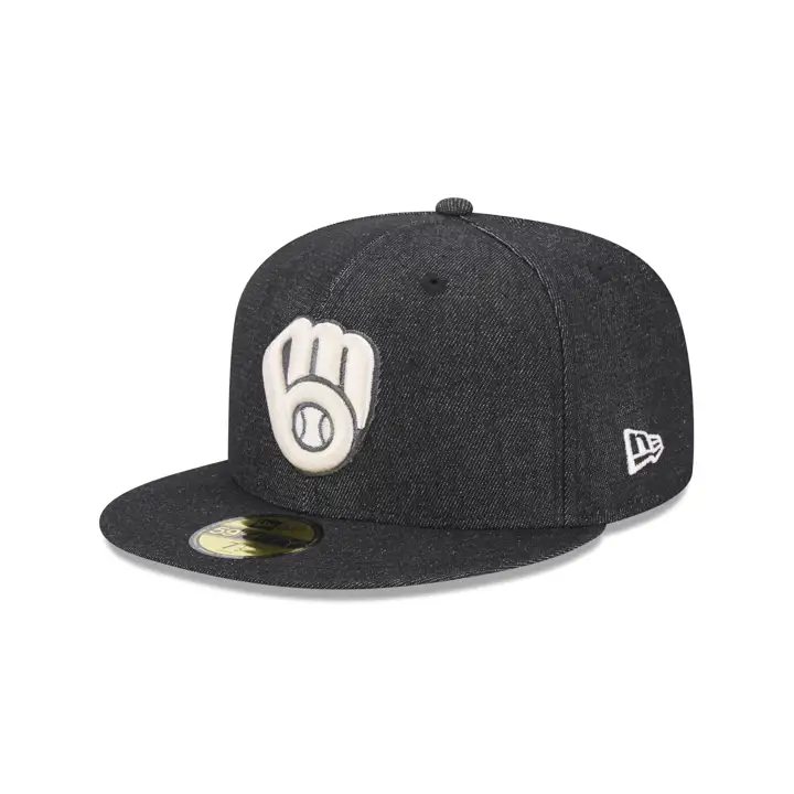 MILWAUKEE BREWERS MLB DENIM BLEU 59FIFTY NAVY/VERT ASG 2002