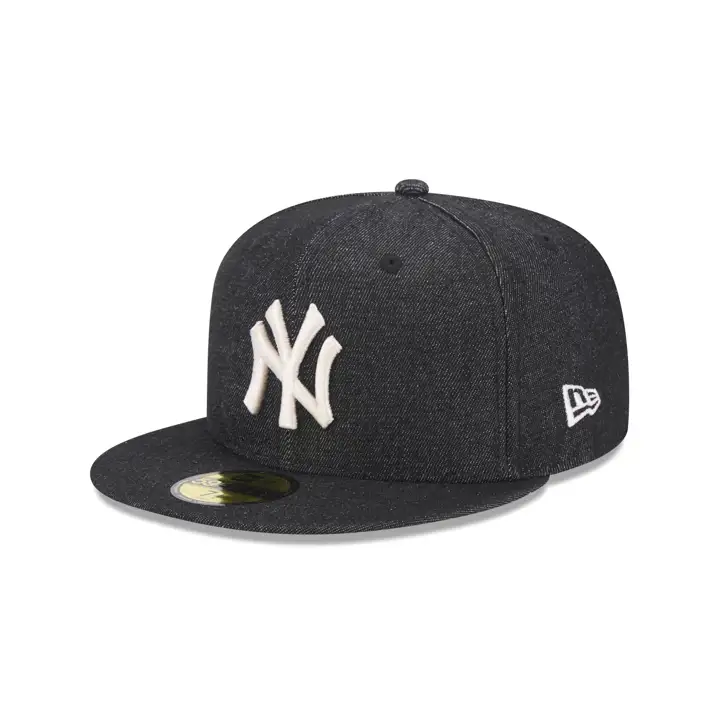 CASQUETTE 59FIFTY MLB BLEU DENIM NEW YORK YANKEES MARINE/VERT WS 1996