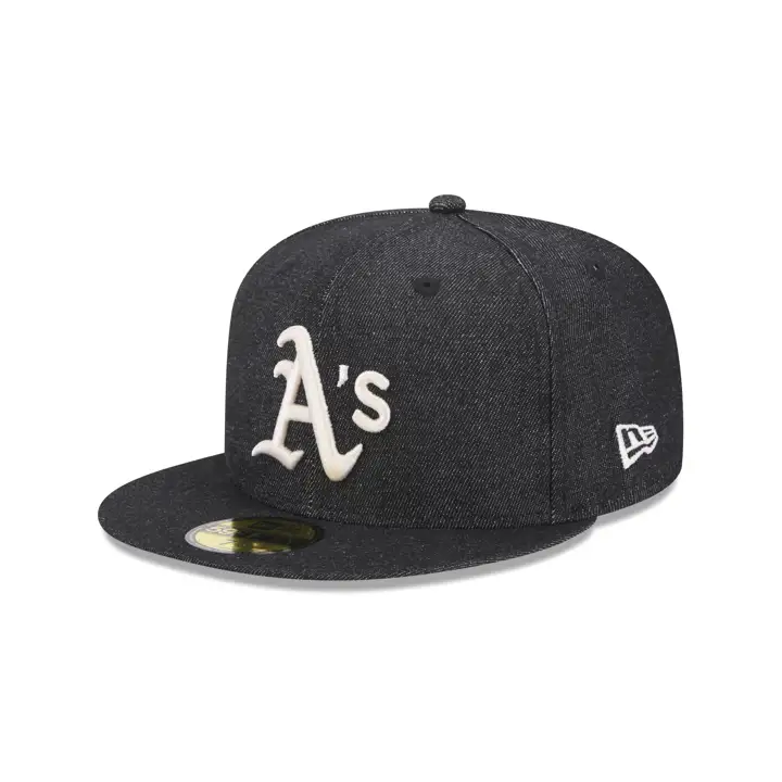 OAKLAND ATHLETICS MLB JEAN BLEU MARINE 59FIFTY MARINE/VERT SÉRIE MONDIALE 1989