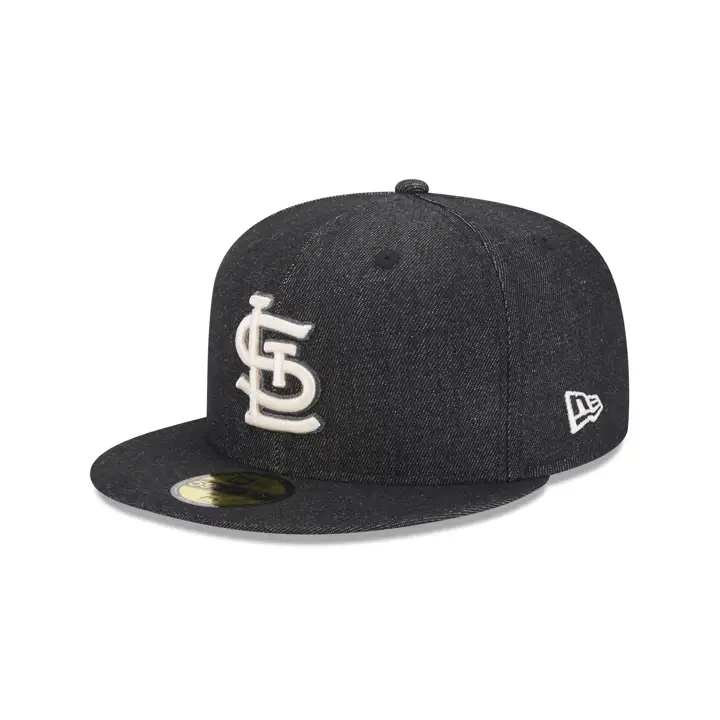 ST. LOUIS CARDINALS MLB BLUE DENIM 59FIFTY NAVY/GRN 10E ANNIVERSAIRE