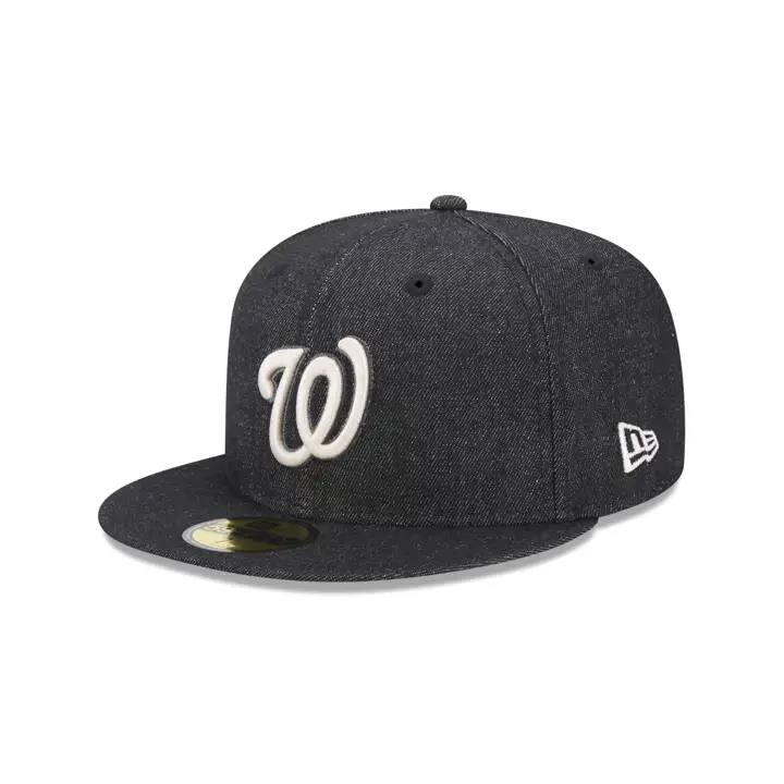 WASHINGTON NATIONALS MLB BLUE DENIM 59FIFTY NAVY/GRN 10ÈME ANN
