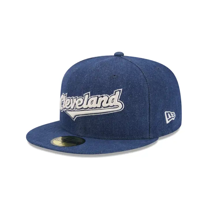 CLEVELAND GUARDIANS MLB BLACK DENIM 59FIFTY NOIR/VERT PROGRESSION