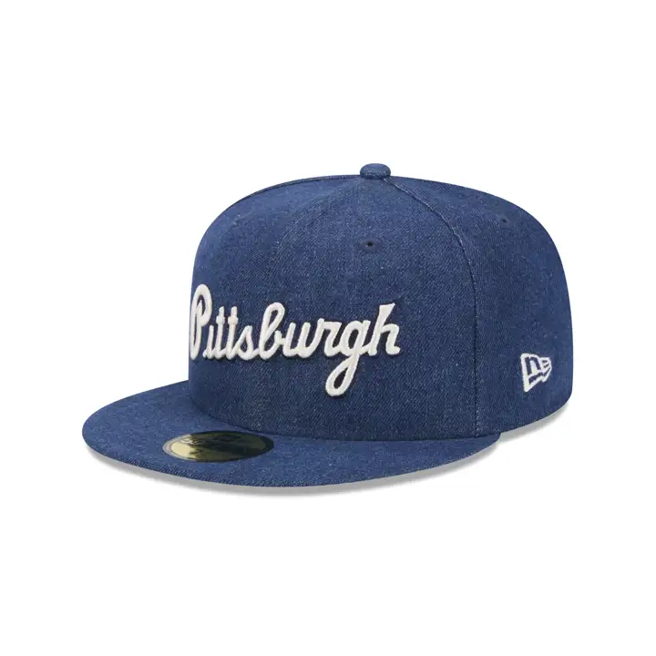 CASQUETTE PITTSBURGH PIRATES MLB BLACK DENIM 59FIFTY NOIR/VERT TROIS RIV