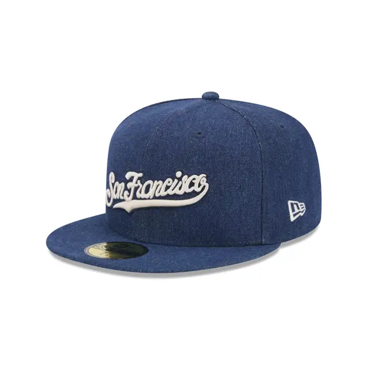 SAN FRANCISCO GIANTS MLB BLACK DENIM 59FIFTY NOI/VER 60E ANNIVERSAIRE