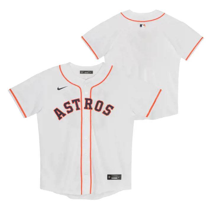 Maillot de match blanc domicile vierge MLB pour enfant Houston Astros