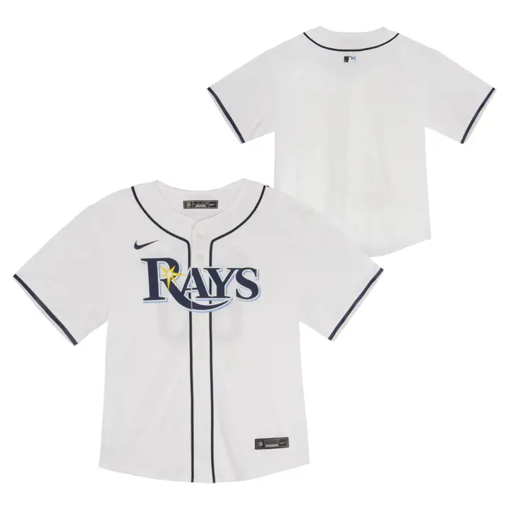 Maillot de jeu à domicile vierge pour bébé Tampa Bay Rays MLB blanc