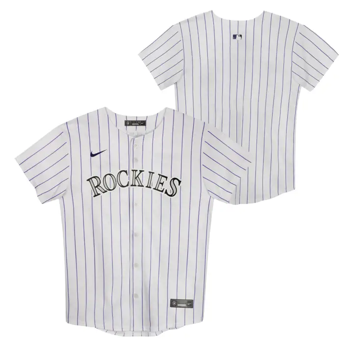 Maillot de match domicile blanc Colorado Rockies MLB vierge pour enfant