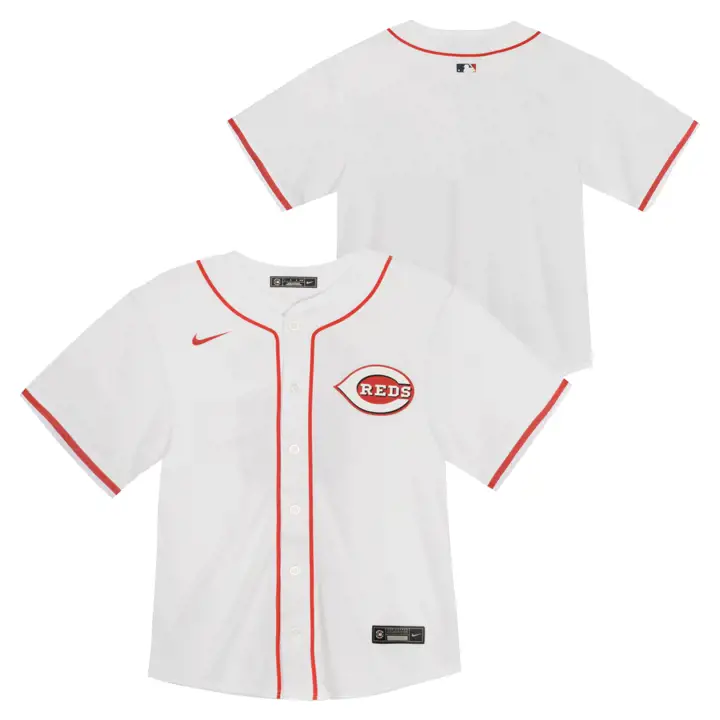 Maillot de baseball blanc domicile uni pour bébé Cincinnati Reds MLB