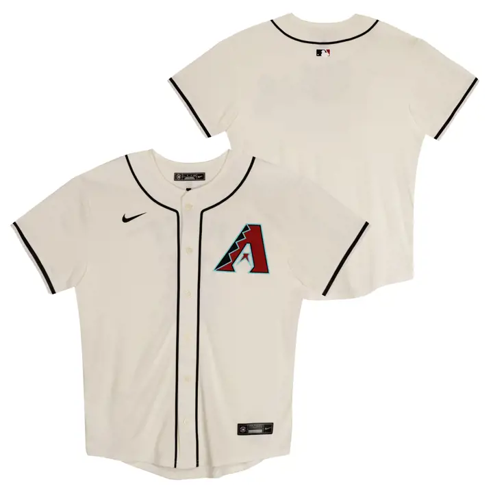 Maillot de match domicile blanc vierge MLB Arizona Diamondbacks pour enfants