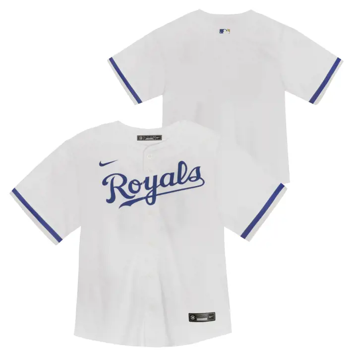 Maillot de match blanc domicile MLB des Kansas City Royals pour tout-petits