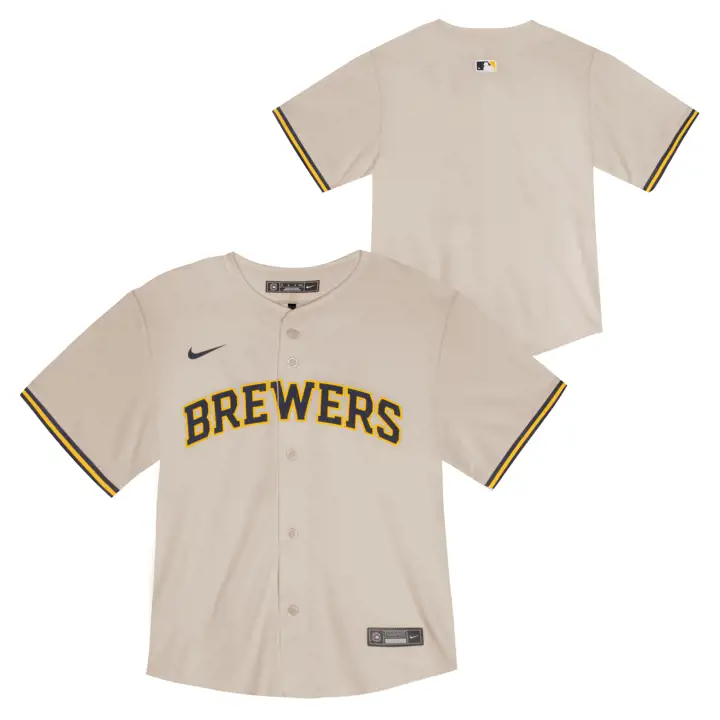 Maillot de match blanc domicile pour tout-petit MLB Milwaukee Brewers