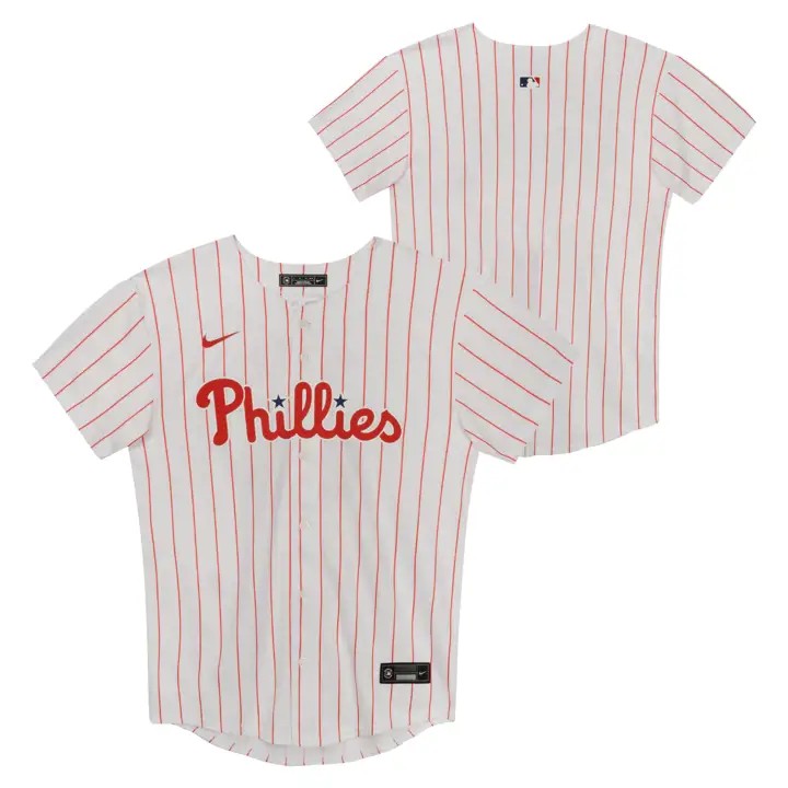 Maillot de baseball domicile vierge Philadelphia Phillies MLB pour enfants, blanc