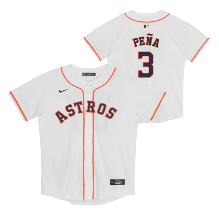 Maillot domicile de match de baseball pour enfant MLB Houston Astros Jeremy Pena