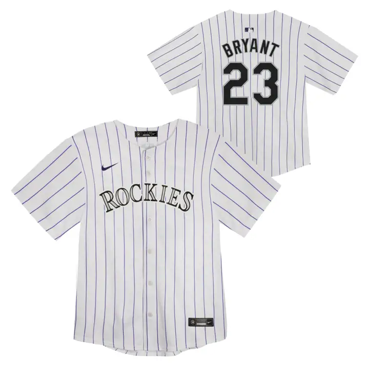 Maillot de joueur à domicile Kris Bryant des Rockies de la MLB pour bébé - Blanc