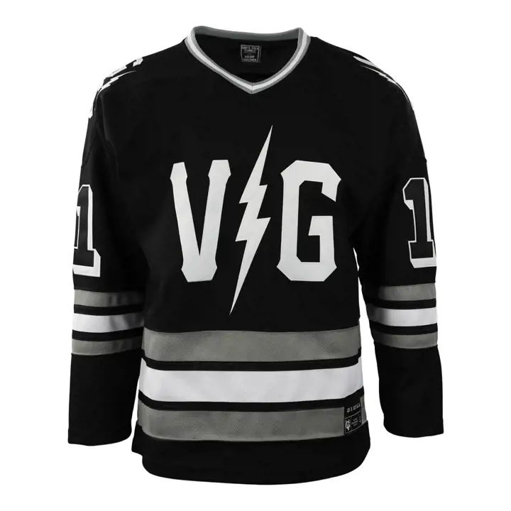 Maillot de Hockey Violent Gentlemen x EFF Noir/Blanc/Gris