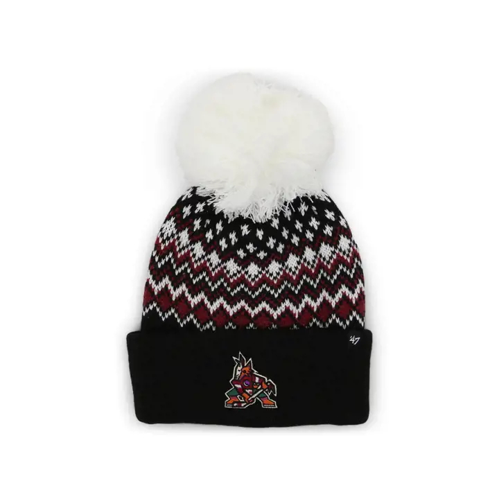Arizona Coyotes LNH Elsa 47 Bonnet Tricot Manchette Noir