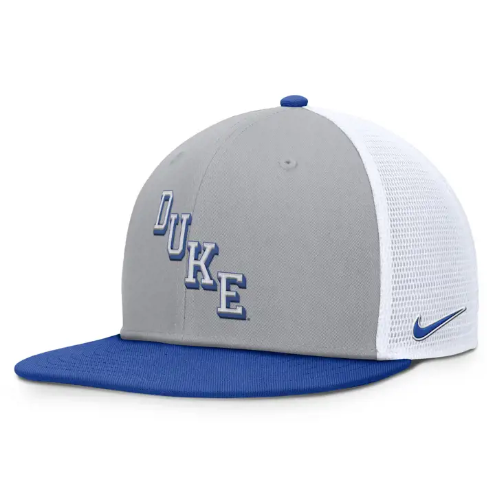 Duke Blue Devils NCAA NK Maille Lettres Inclinées Snapback gris/bleu roi