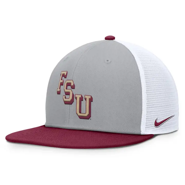 Florida State Seminoles NCAA NK Casquette filet à logo oblique gry