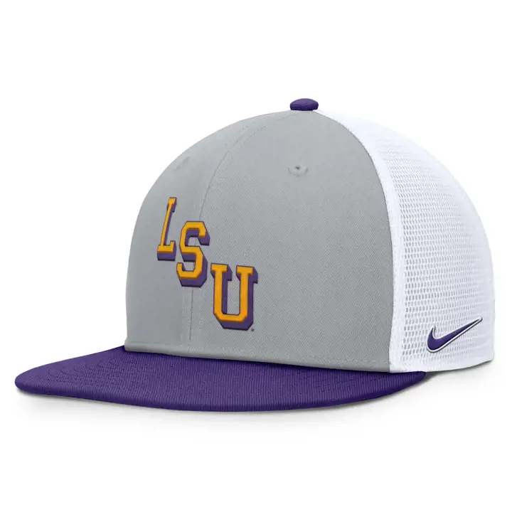 L.S.U. NCAA NK Casquette filet lettres inclinées gry/pur