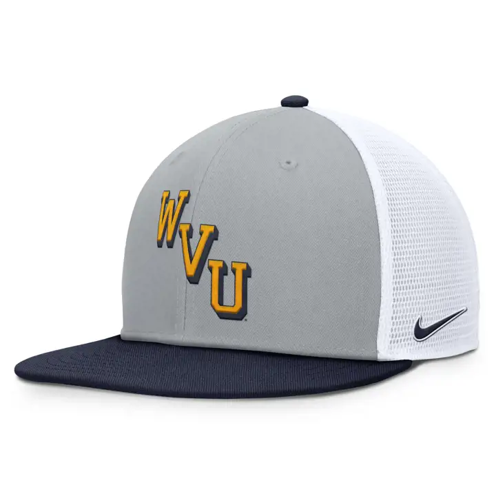 West Virginia Mountaineers NCAA NK Slanted Letter Mesh Snap