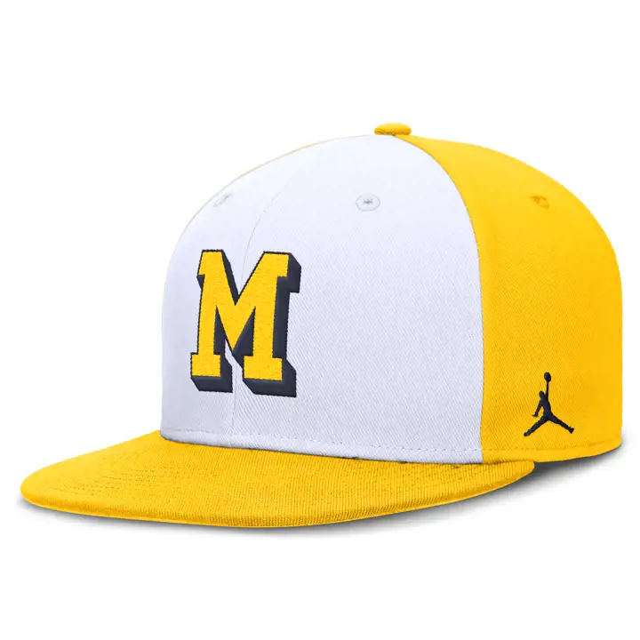 Michigan Wolverines NCAA Lettres majuscules ajusté n/b
