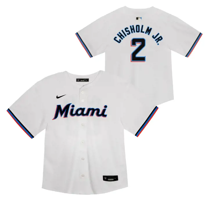 M Marlins MLB Maillot domicile de joueur bébé Jazz Chisholm