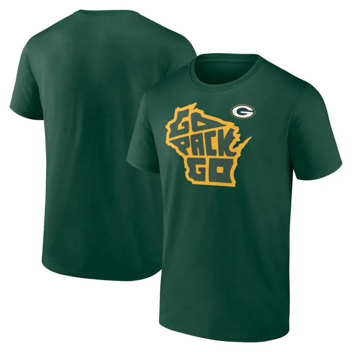 T-shirt Homme Green Bay Packers NFL Fanatics Home Again Vert