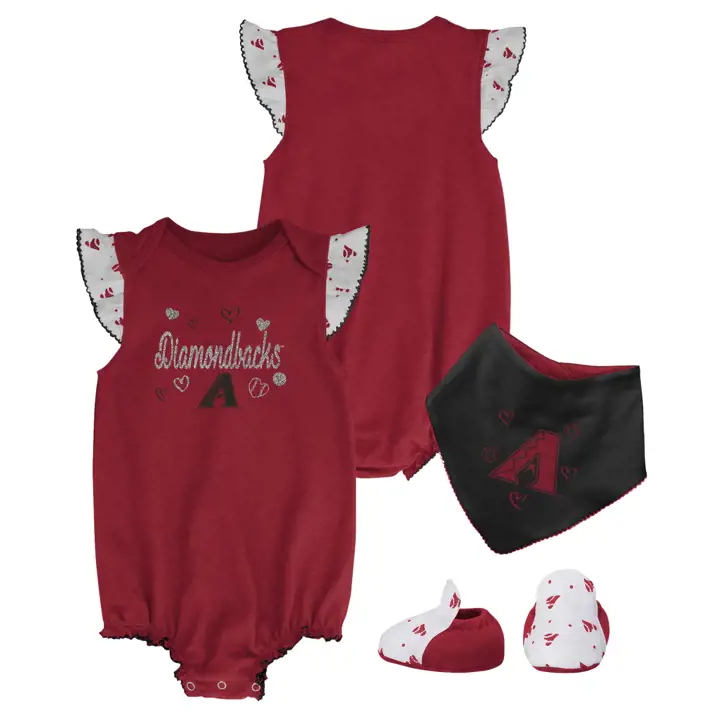 Bavoir à volants Arizona Diamondbacks MLB Newborn Home Plate