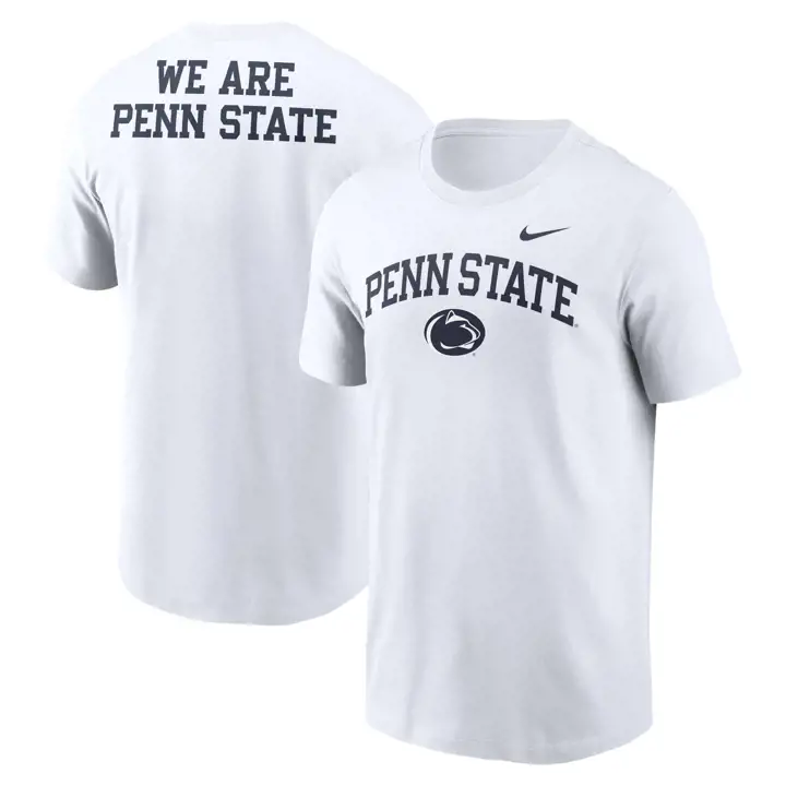 T-shirt coton à manches courtes Penn State Nittany Lions Campus Slogan blanc