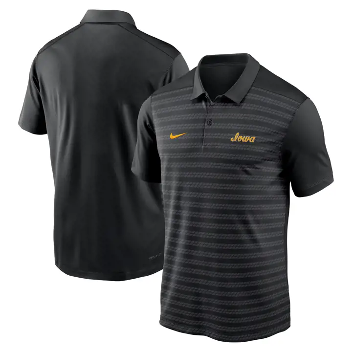 Polo noir Iowa Hawkeyes Victory