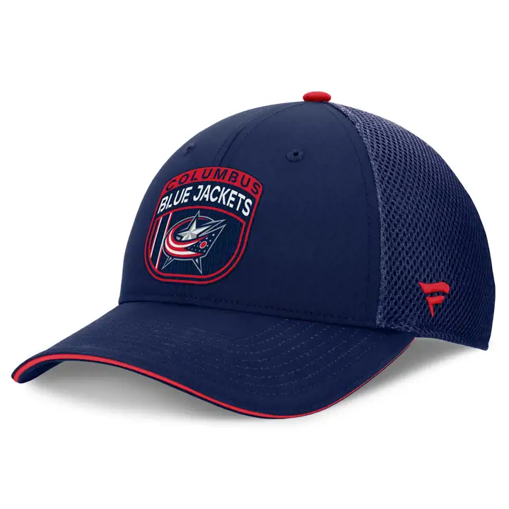 Casquette trucker Columbus Blue Jackets 2024 NHL Draft bleu marine
