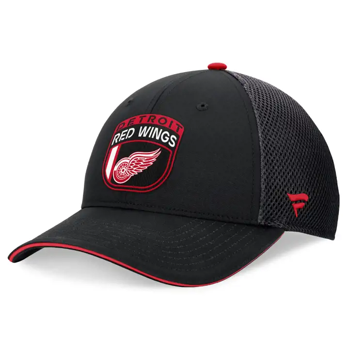 Casquette filet « Trucker » Detroit Redwings – Repêchage LNH 2024 – Noir