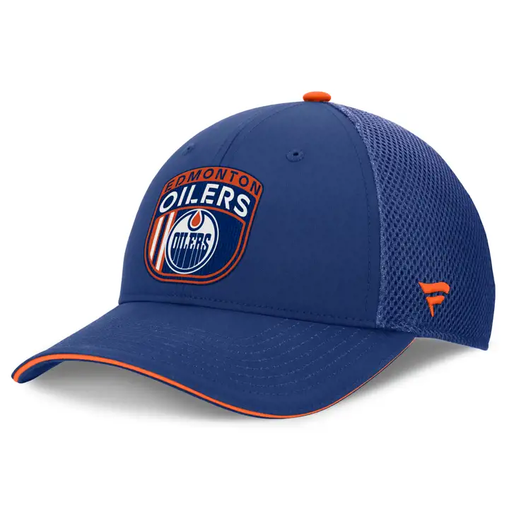Camionneur des Oilers d'Edmonton pour le repêchage de la LNH 2024 BLEU