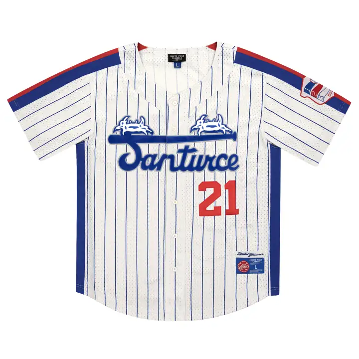 Maillot boutonnable Santurce EFF rayé CRÈME/RBL