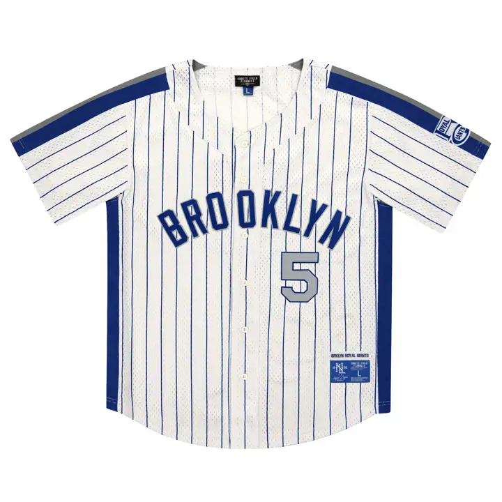 BROOKLYN ROYAL GIANTS EFF NLB Maillot boutonné à rayures C