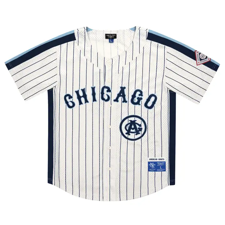 Maillot de baseball rayé Chicago American Giants Eff NLB