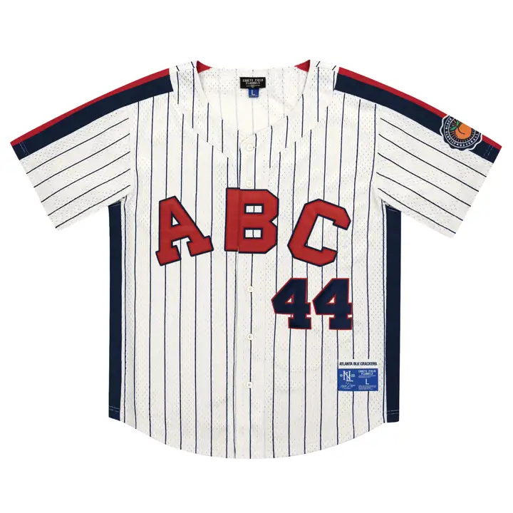 Maillot boutonnage rayé Atlanta Black Crackers EFF NLB
