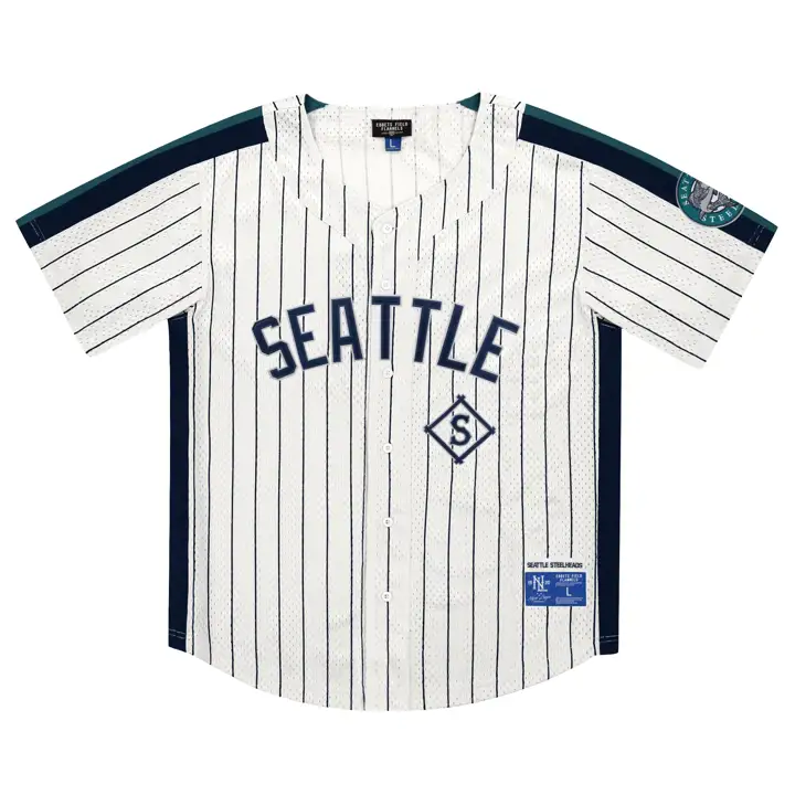 MAILLOT BOUTONNÉ RAYÉ DES SEATTLE STEELHEADS EFF NLB CREA
