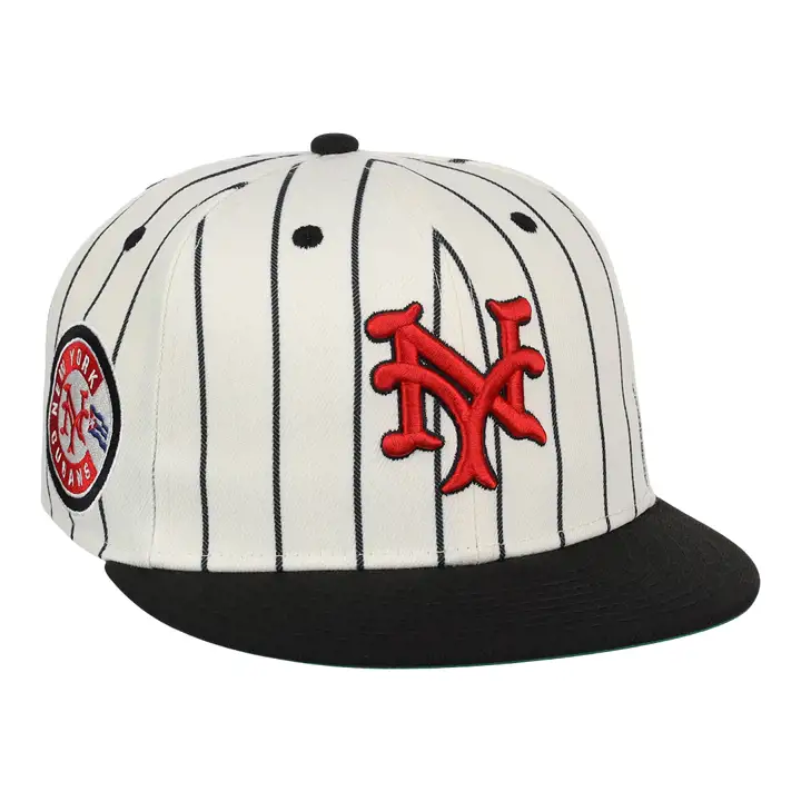 NEW YORK CUBANS EFF NLB Casquette ajustée rayée ivoire/noir