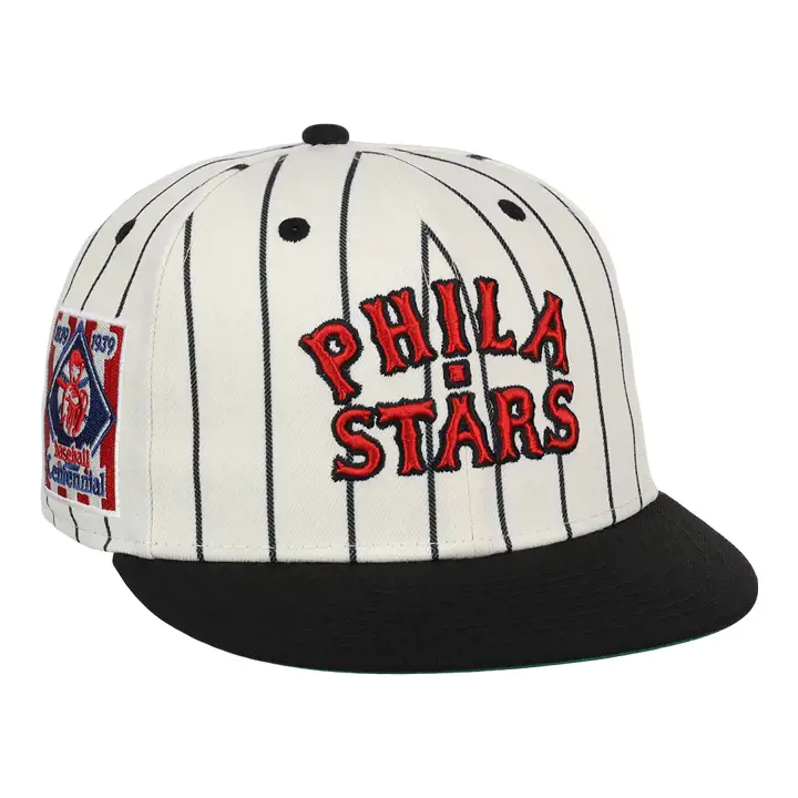 PHILA STARS EFF NLB Casquette ajustée rayée ivoire/noir