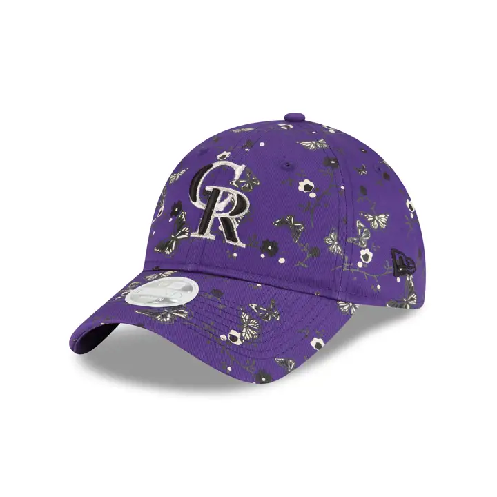 COLORADO ROCKIES MLB NEW ERA WMNS FLORAL 9TWENTY pur